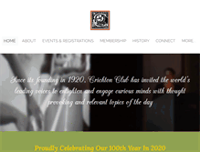 Tablet Screenshot of crichtonclub.org